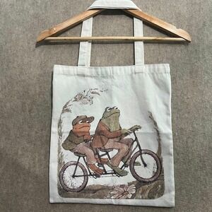 Frog and Toad Tote Bag 13.5x15inch Off-White